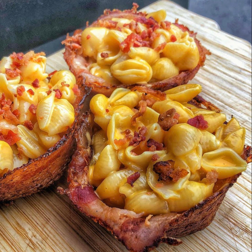 Smoked Mac and Cheese Bacon Cups