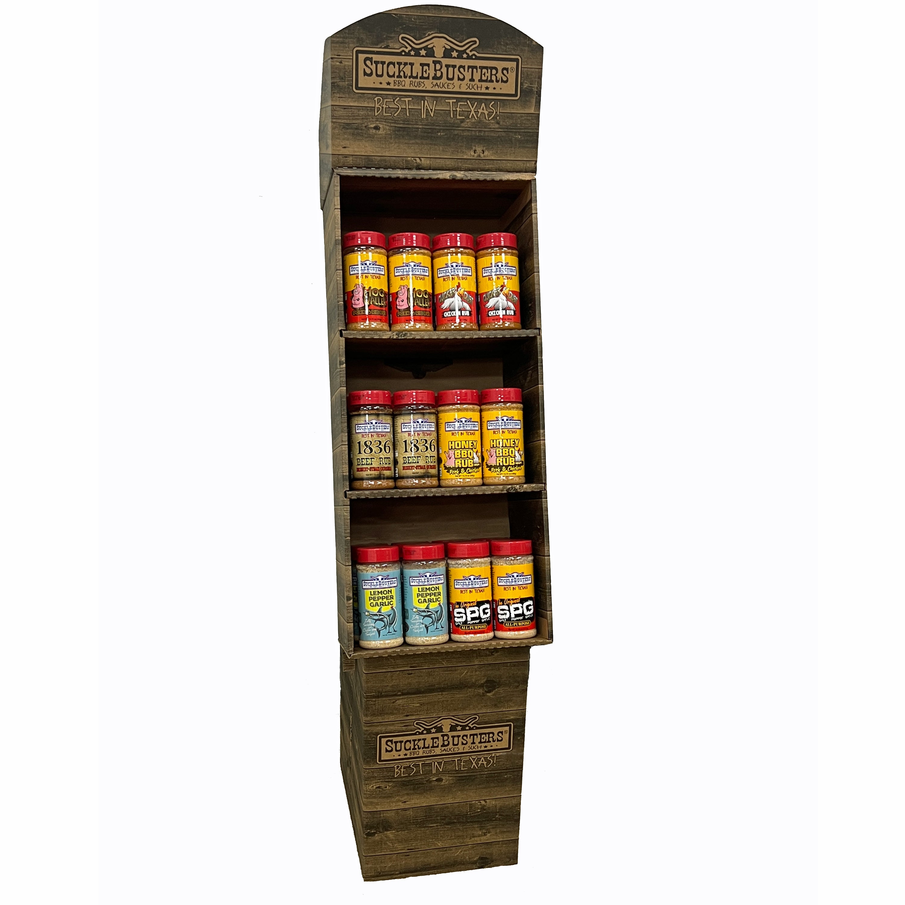 Corrugated 36 Count BBQ Rub Display